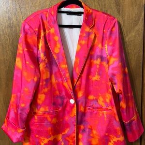 New York & Company Pink and Orange Blazer